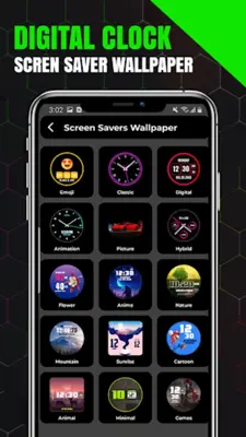 Digital Clock Wallpapers live android App screenshot 5