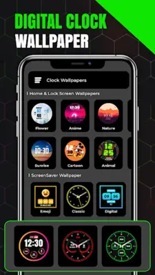 Digital Clock Wallpapers live android App screenshot 6